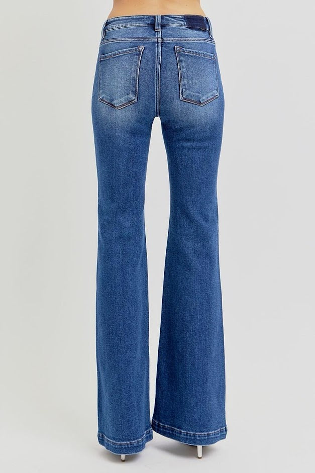 Chelsey Flare Jeans- Dark Wash