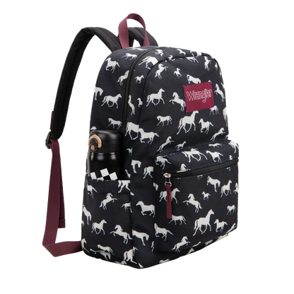 Wrangler Backpack - Black Horses