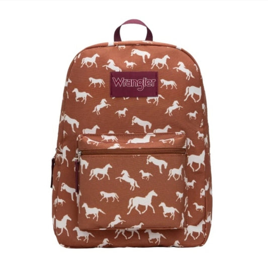 Wrangler Backpack - Brown Horses