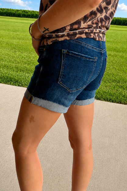 Frontier Cuffed Denim Shorts