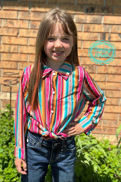 Kids Feel The Sunset Button Up