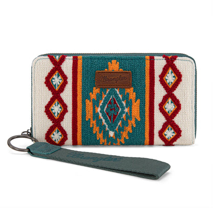 Wrangler Southwestern Knitted Wallet/ Wristlet - Navy