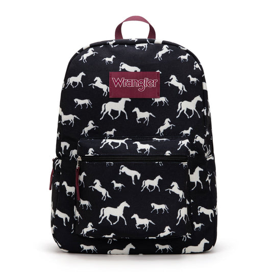 Wrangler Backpack - Black Horses
