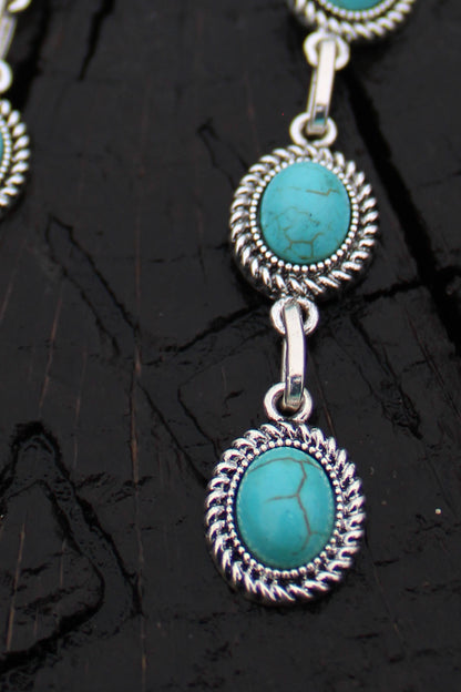 West & Co 5 Stone Drop Earring - Turquoise