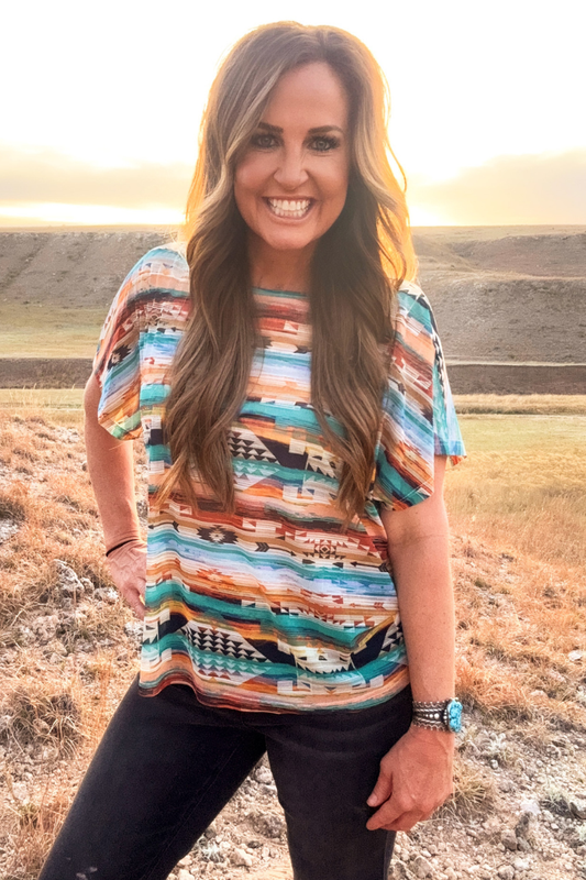 Aztec Daze Mesh Top