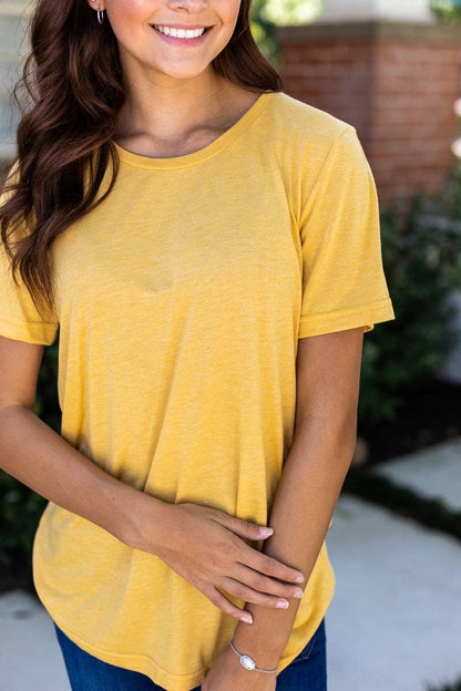 Mustard Crewneck Tee