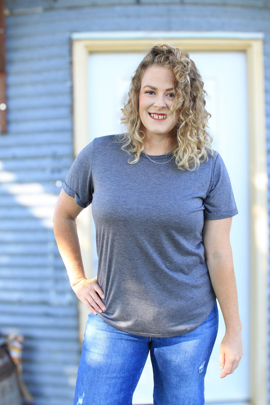 charcoal basic tee