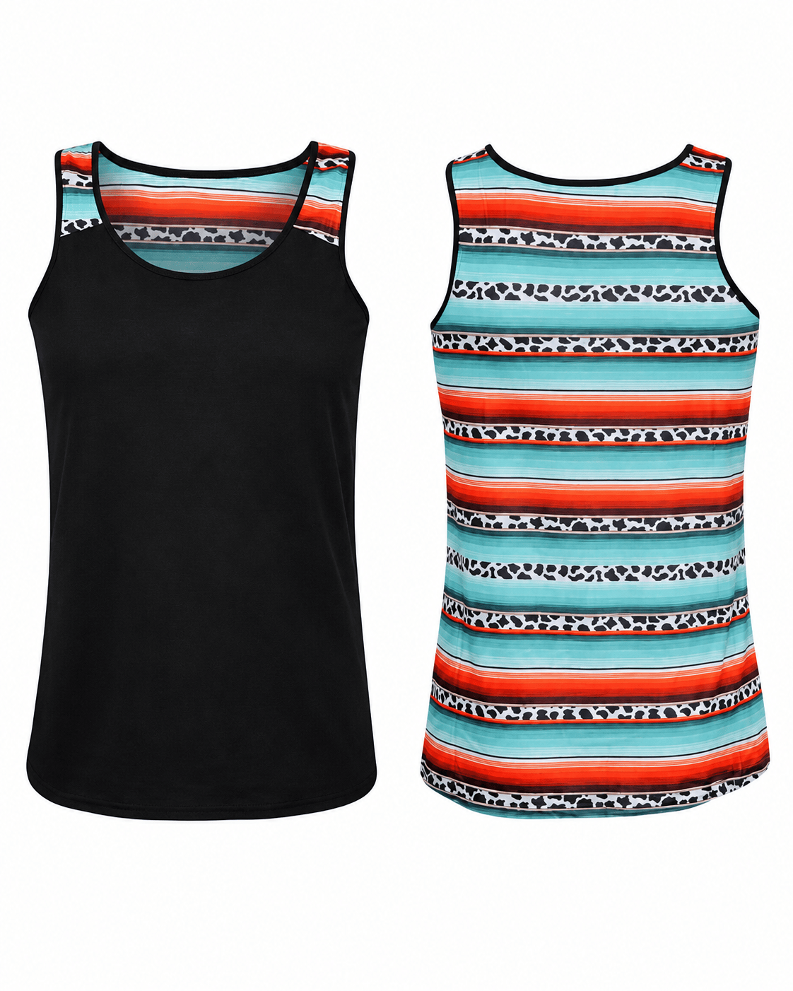 Serape Cow Print Tank Top