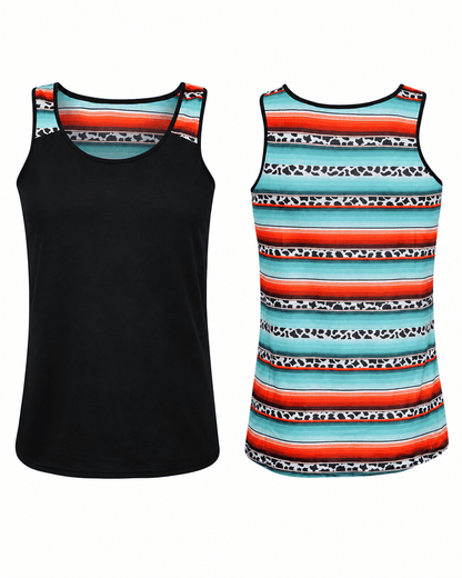 Serape Cow Print Tank Top