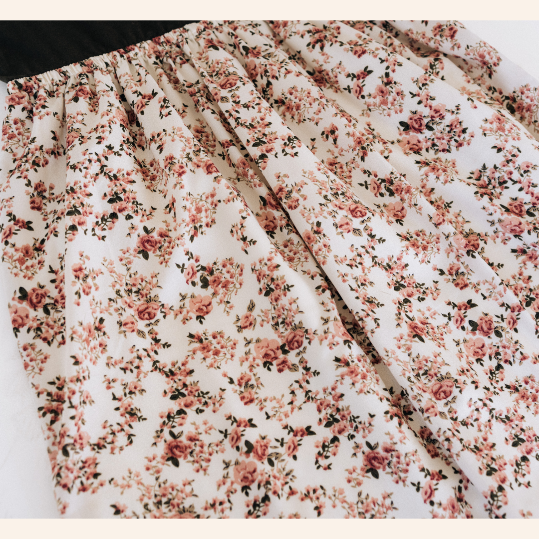 Olive Green Floral Dress