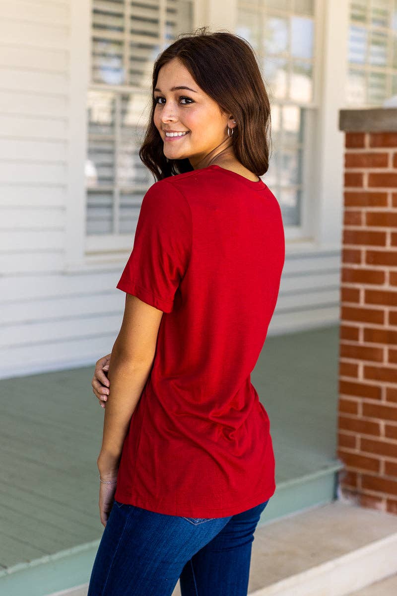 Crimson Basic Crewneck Tee