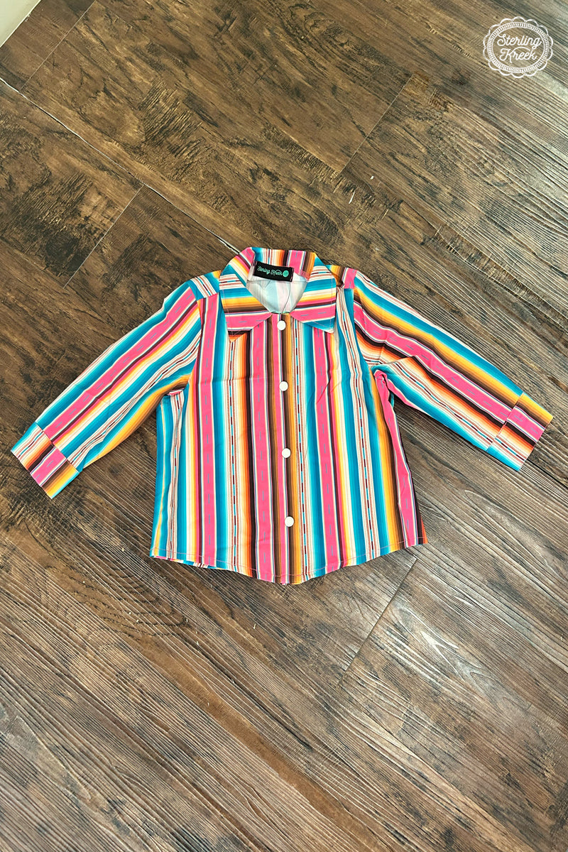 Kids Feel The Sunset Button Up