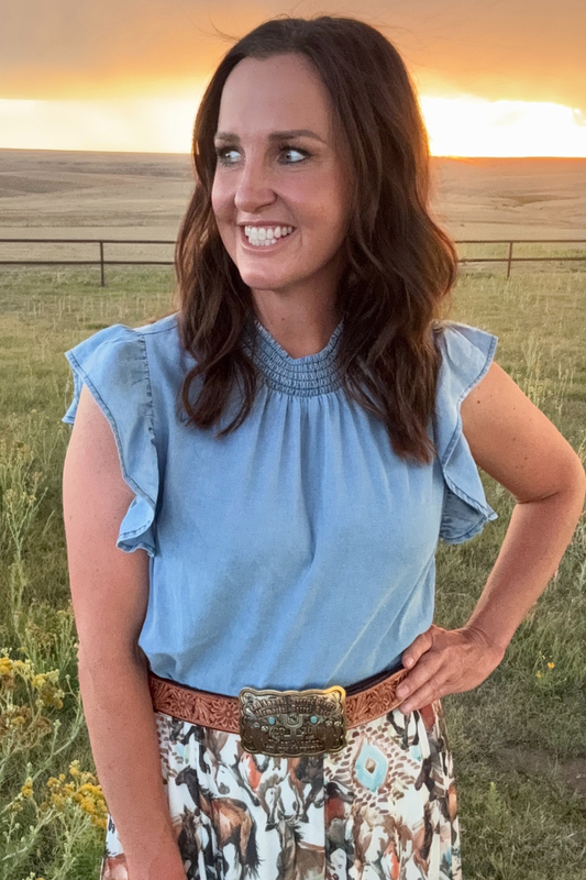 Babydoll Top - Denim