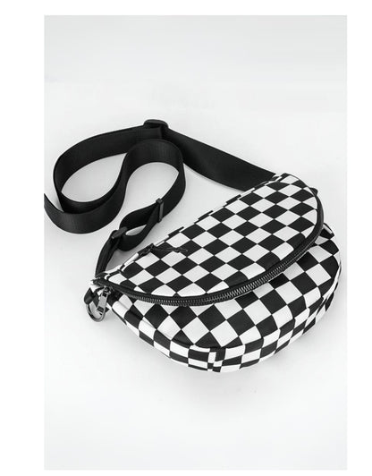 All Night Festival Bag- Black Checkered