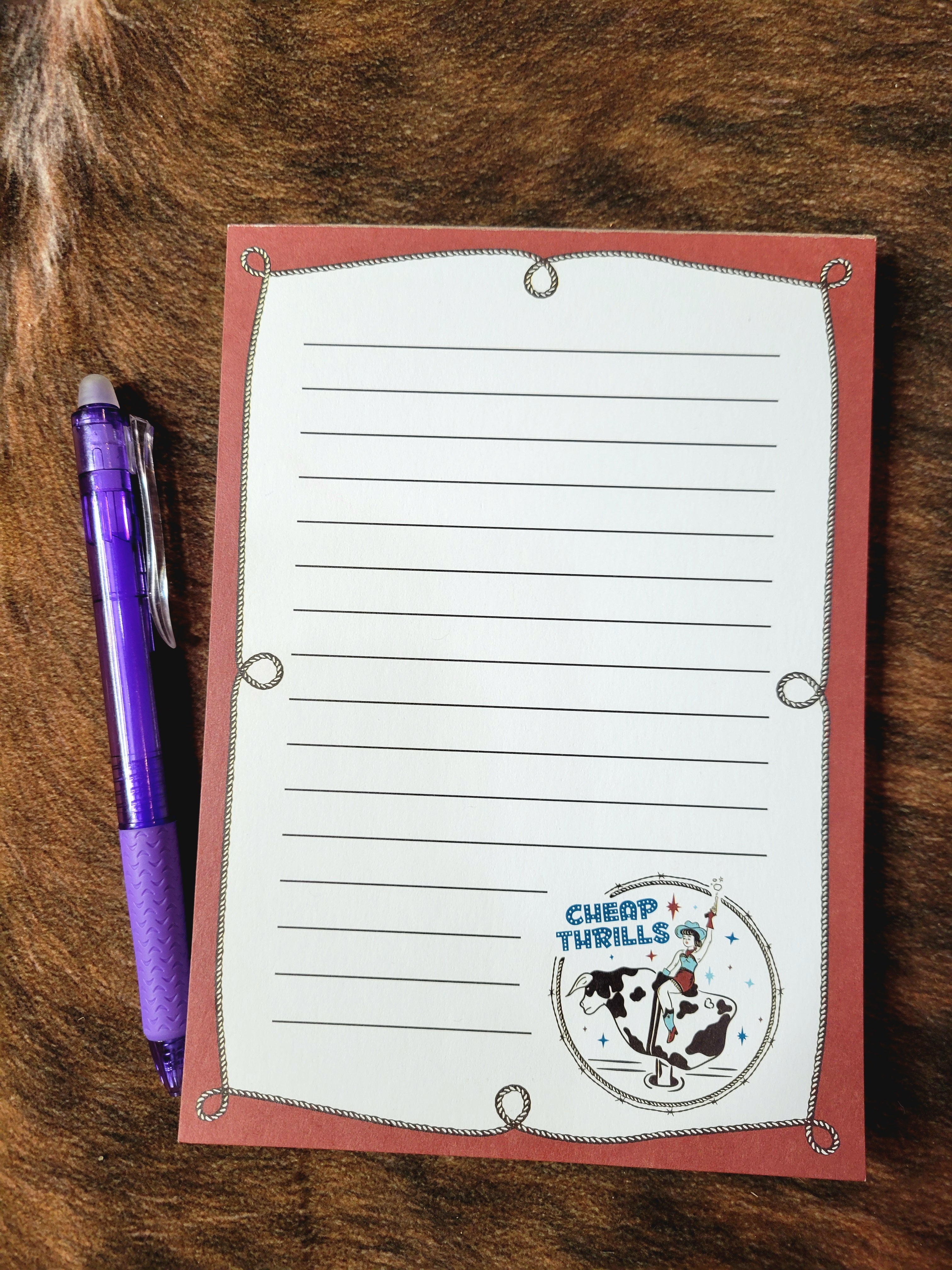 Notepad Cheep Cheap Thrills Notepad - 5x7