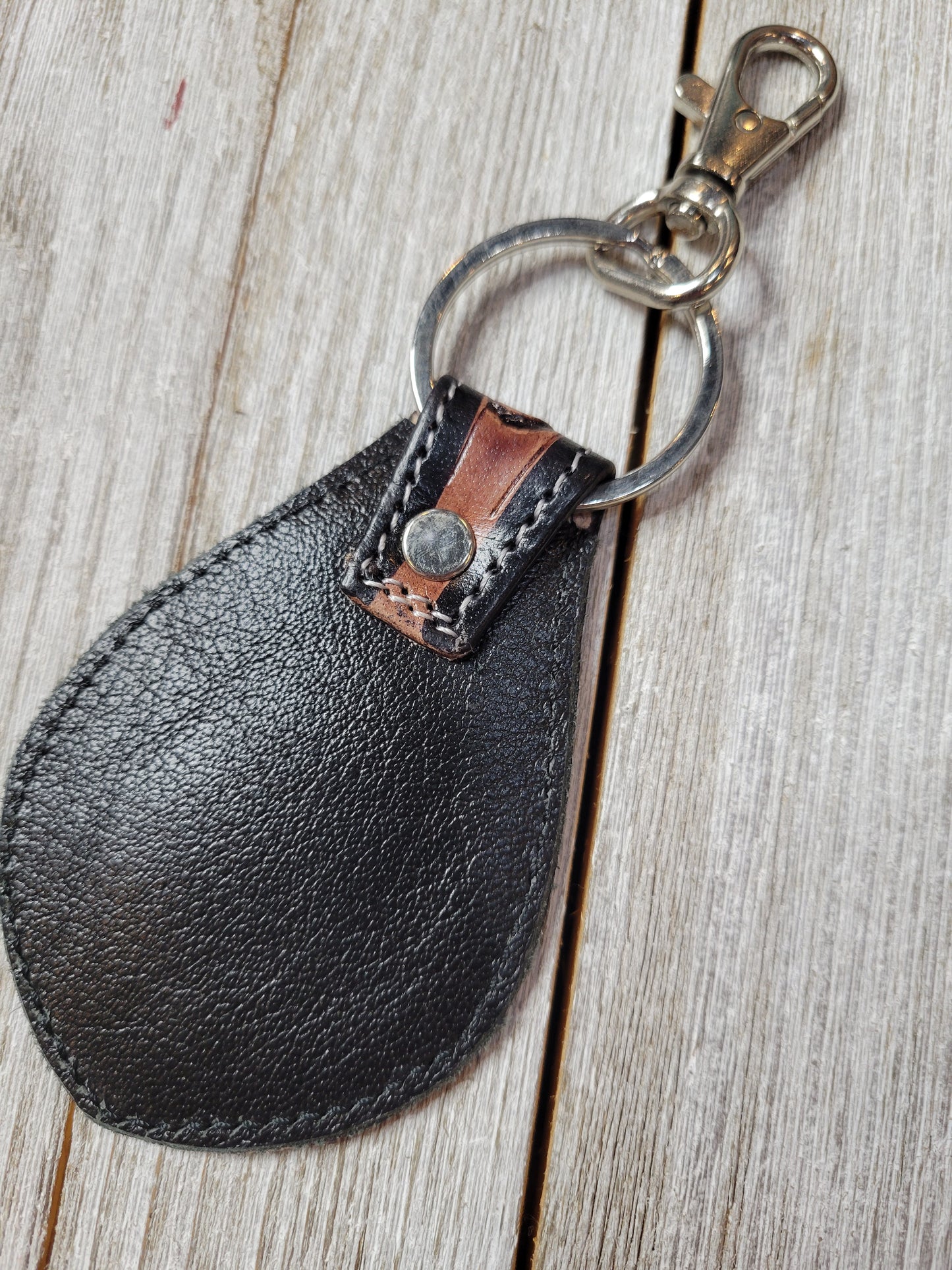 Tooled Leather Keychain