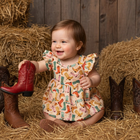 Boots Baby Romper
