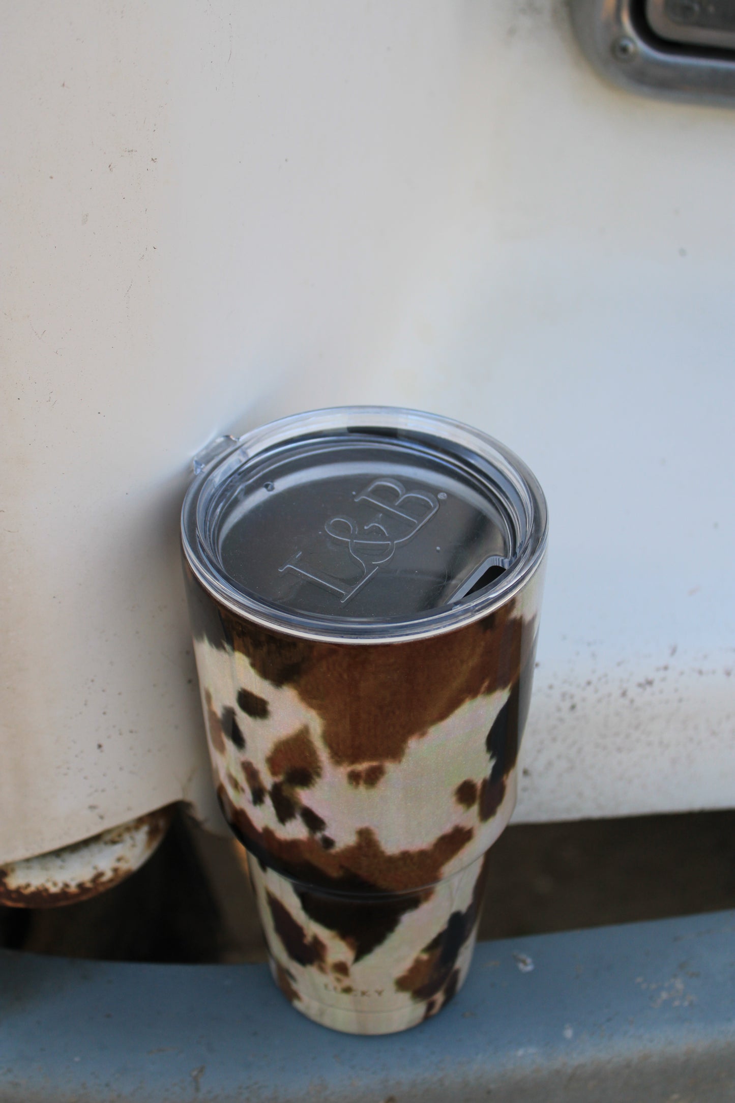 Cowhide Print Insulated Tumbler
