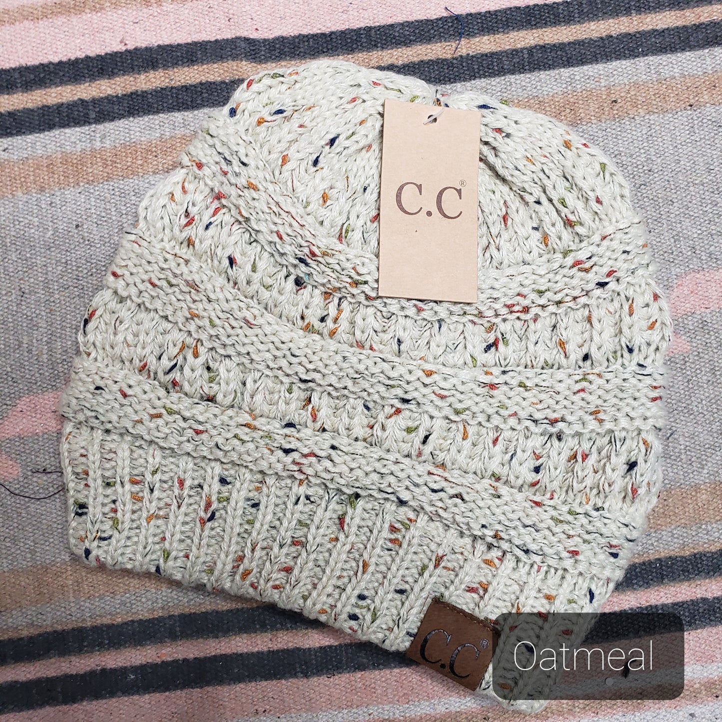 CC Cable Knit Confetti Beanie
