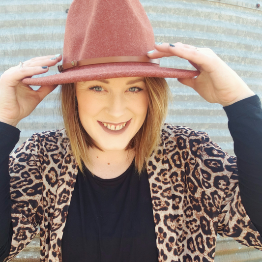 Felt Fedora Hat - Rust - Gravel Road Mercantile